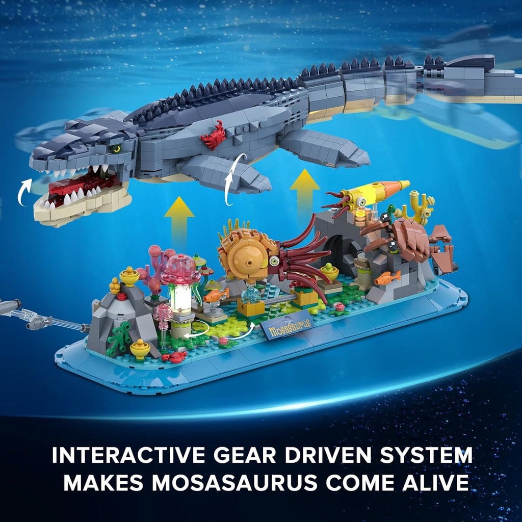 Kit de construction du Mosasaurus avec éclairage LED