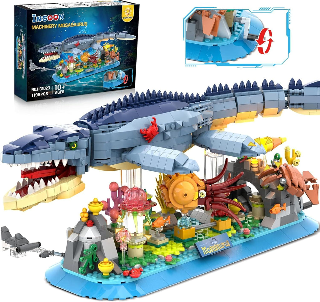 Kit de construction du Mosasaurus avec éclairage LED