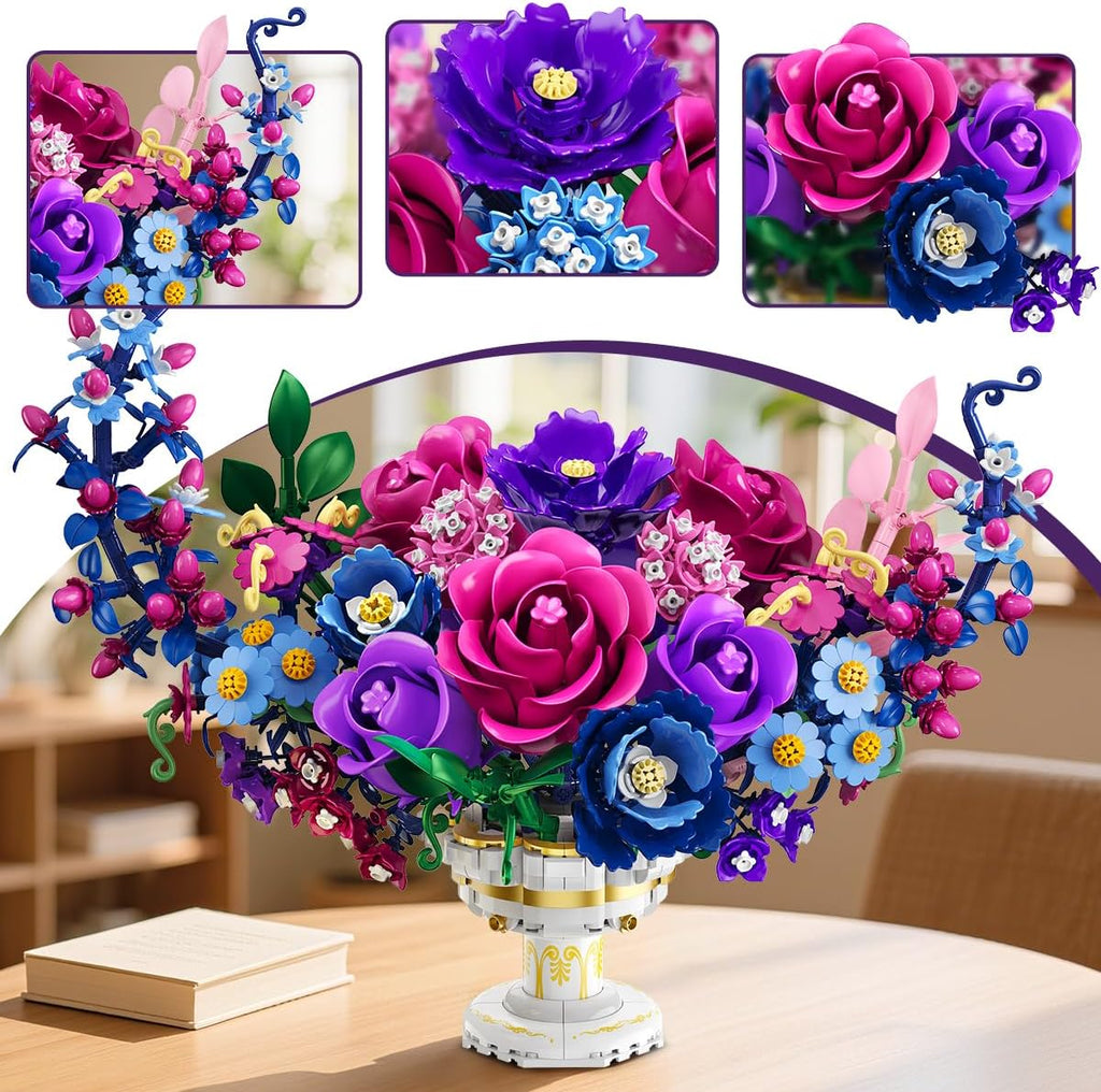 Kit de construction « Fleurs de la Lune » avec lumières