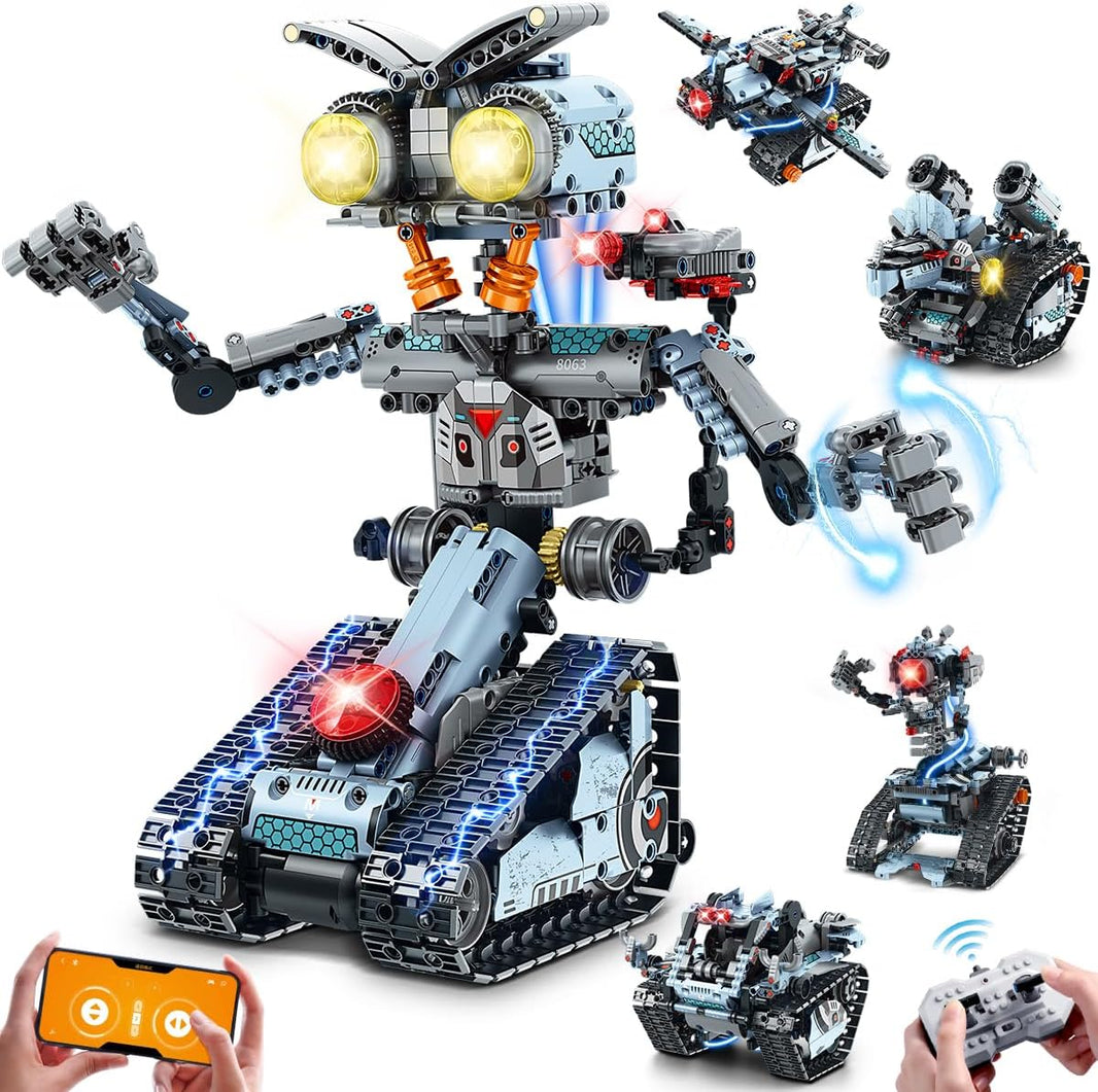 Kit de construction de robot technique avec éclairage