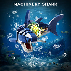 Kit de construction de requin mécanique avec éclairage LED