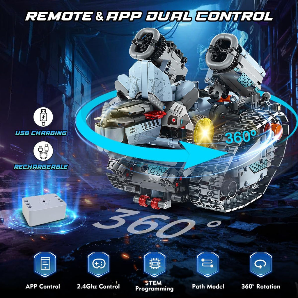 Kit de construction de robot technique avec éclairage