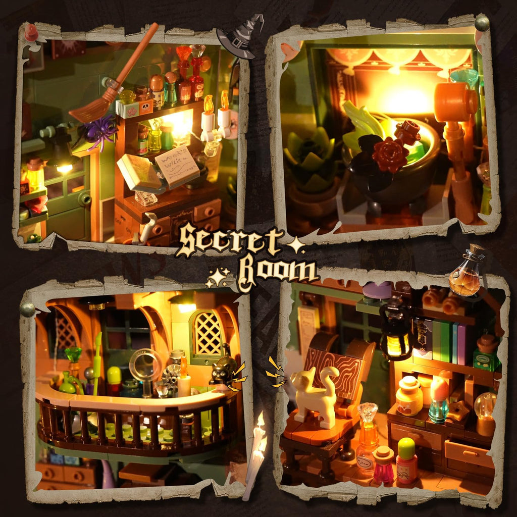 Kit de construction Booknook Potion Magique avec éclairage