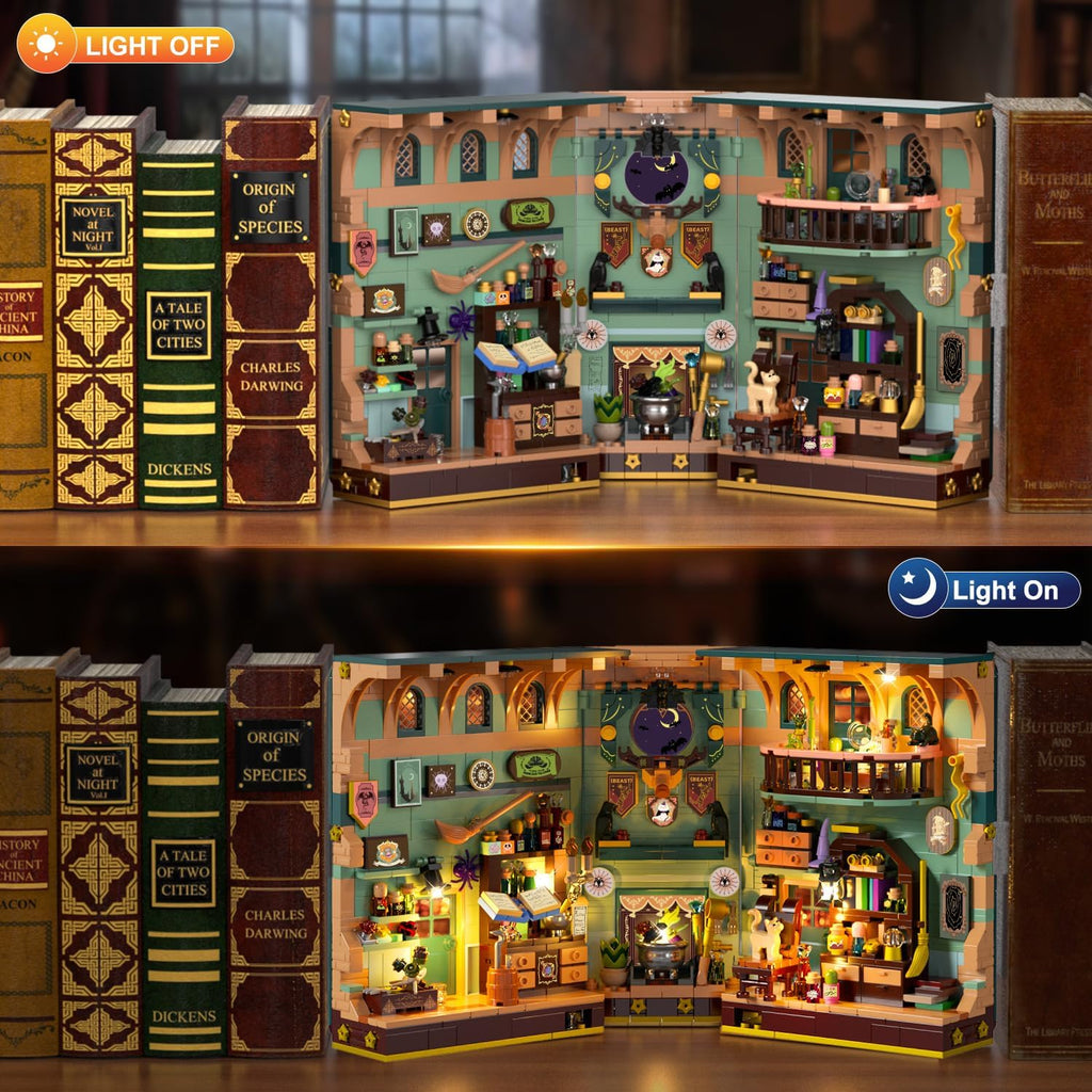 Kit de construction Booknook Potion Magique avec éclairage