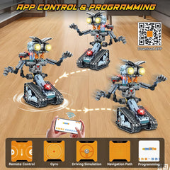 Kit de construction de robot technique avec éclairage