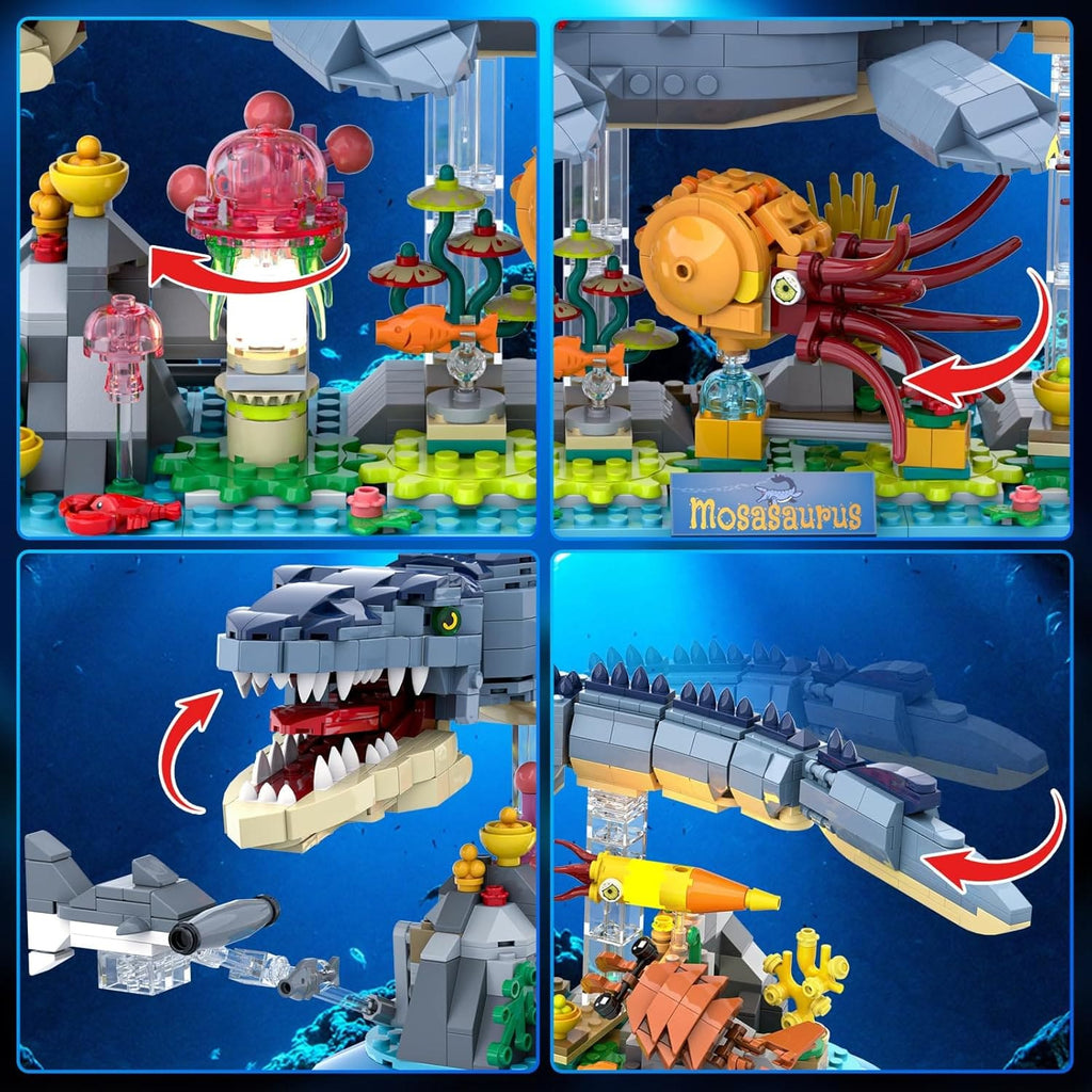 Kit de construction du Mosasaurus avec éclairage LED