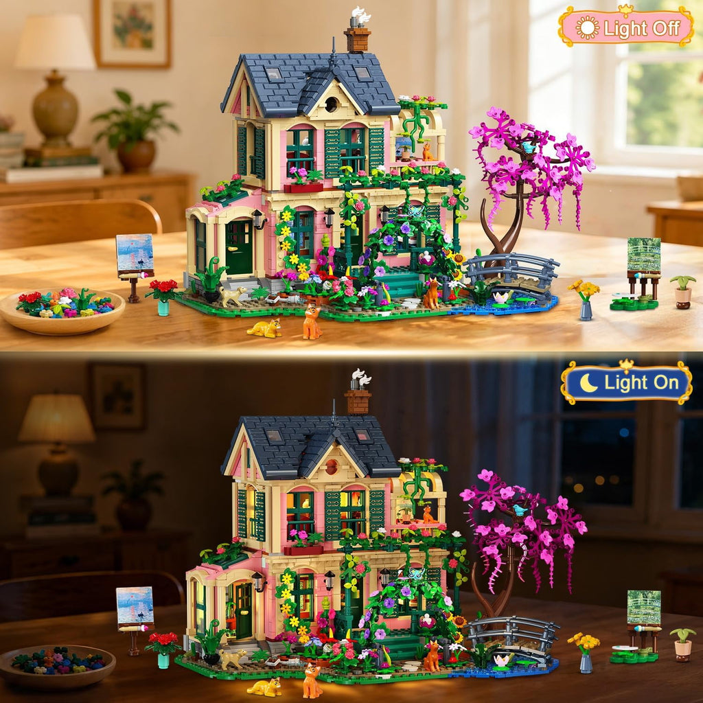 Kit de construction de maison de jardin avec éclairage