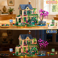 Kit de construction de maison de jardin avec éclairage