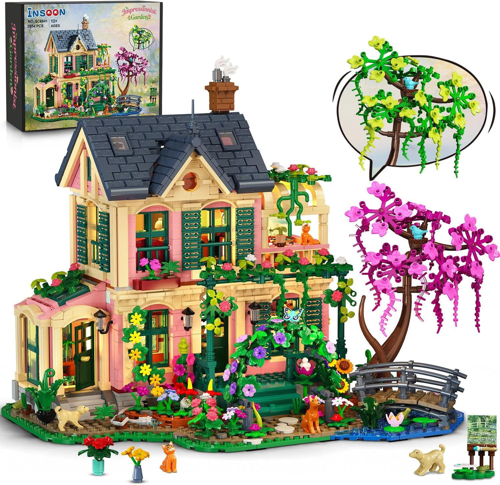 Kit de construction de maison de jardin avec éclairage