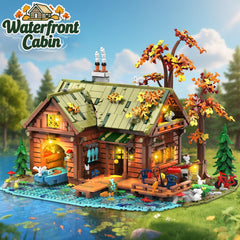 Mini kit de construction de cabane sur l'eau avec éclairage