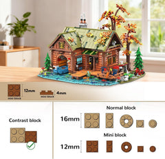 Mini kit de construction de cabane sur l'eau avec éclairage